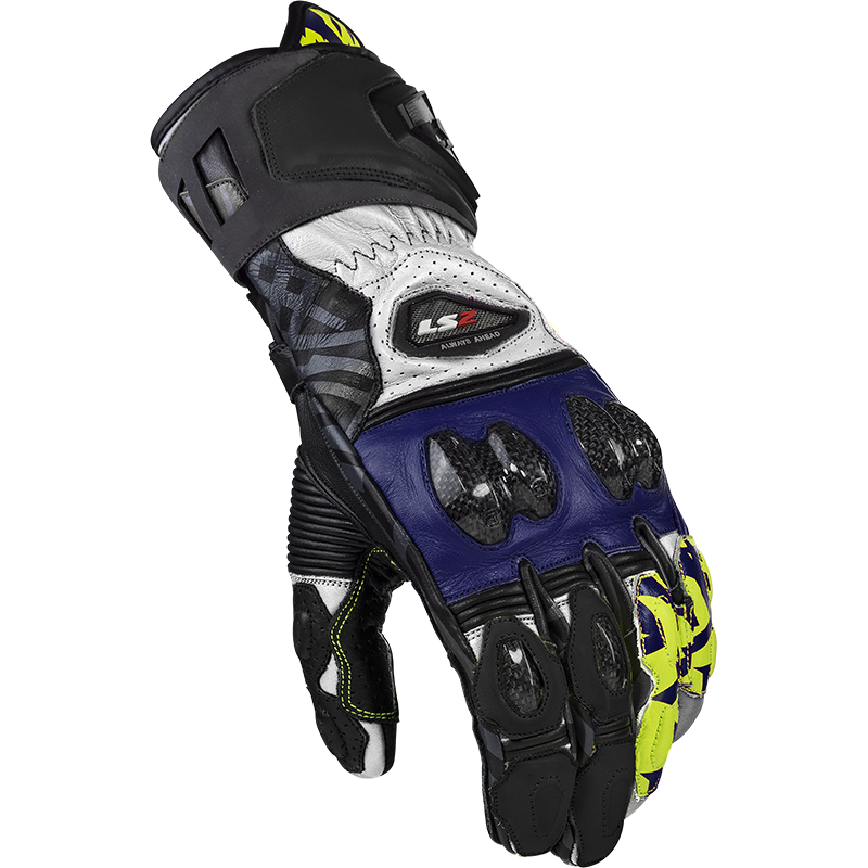 Guantes LS2 Feng Racing Gloves Black Blue