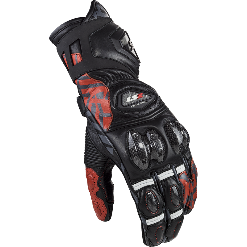 Guantes LS2 Feng Racing Gloves Black Red