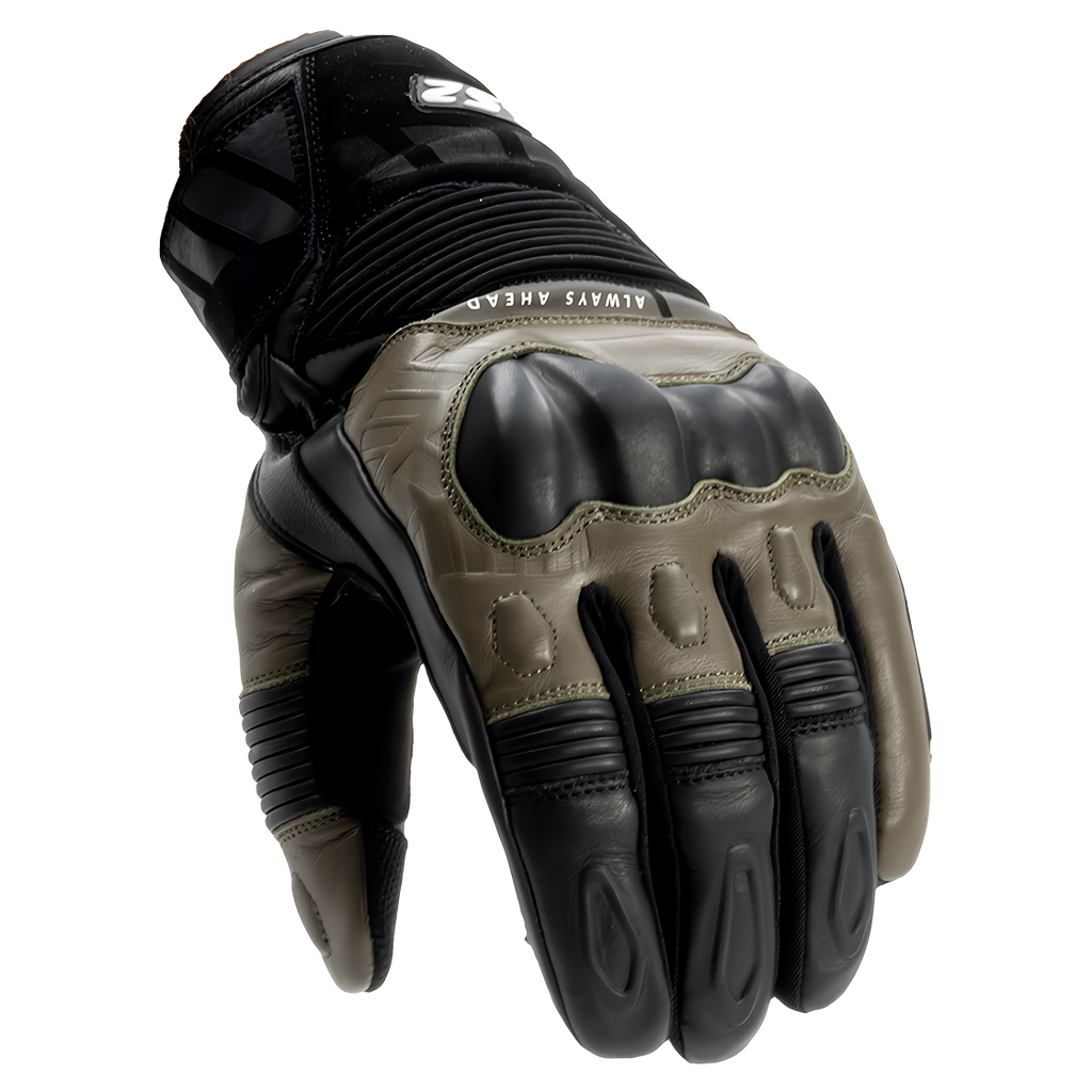 [70070W0161S] LS2 OCTANE WP LEATHER MAN GLOVES BLACK BROWN (S)