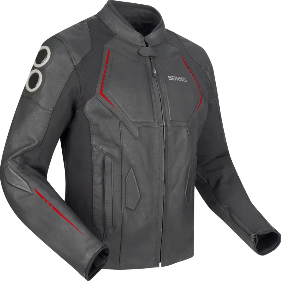 [BCB601S] Chaqueta Bering Radial Negro/Rojo (S)