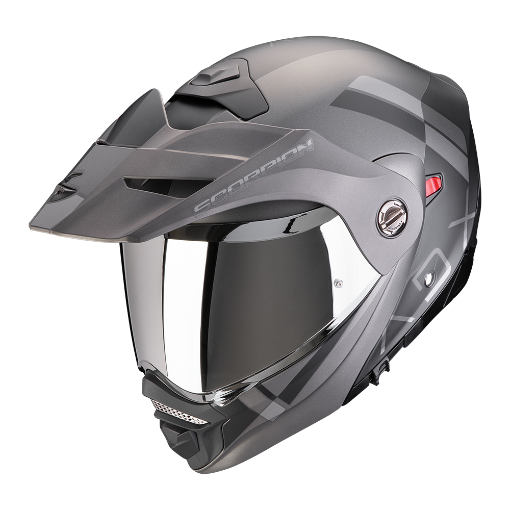 Casco Scorpion Adventure Adx-2 Galane Negro Mate-Plata