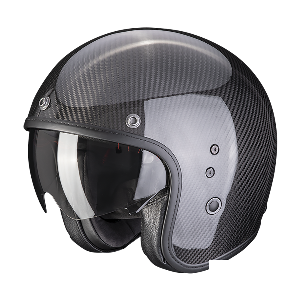 Casco Scorpion Jet Belfast Evo Carbon Solid Negro