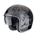 Casco Scorpion Jet Belfast Evo Drive Fast Plata-Negro-Oro