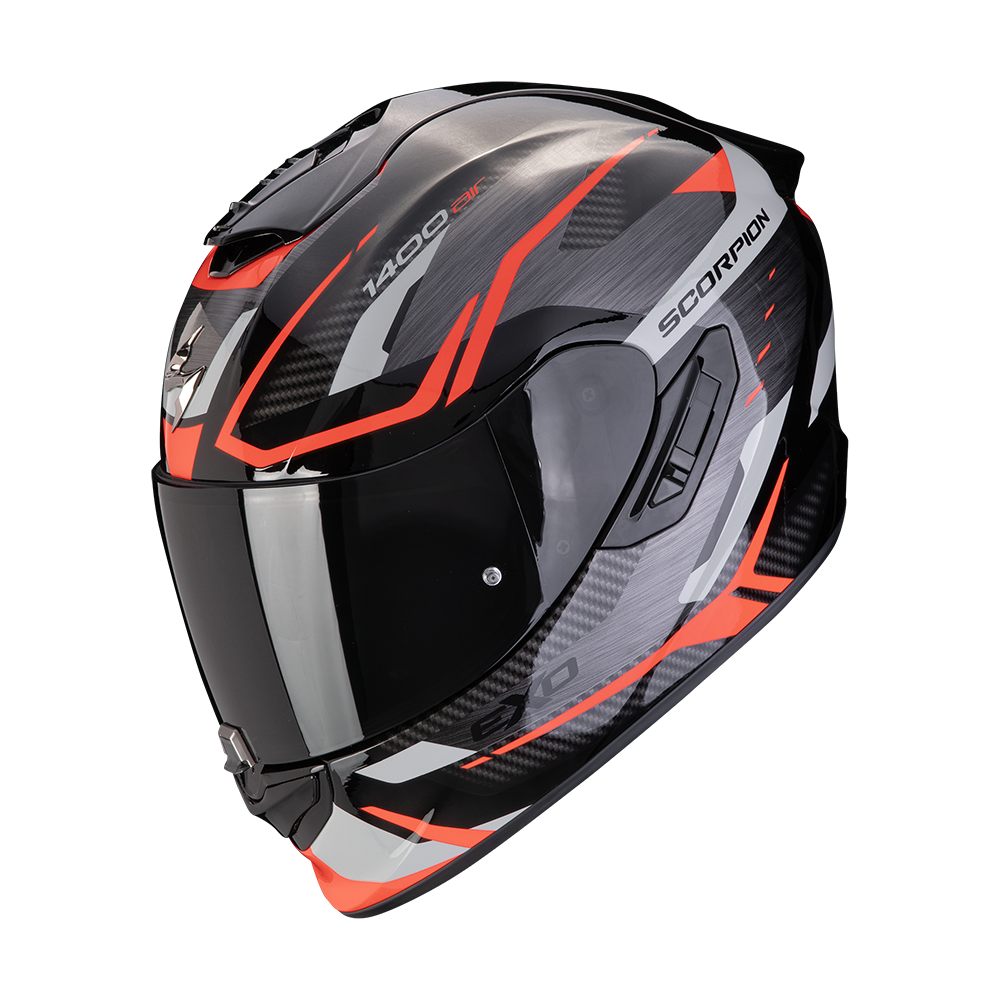 Casco Scorpion Integral Exo-1400 Evo Ii Air Accord Gris-Rojo