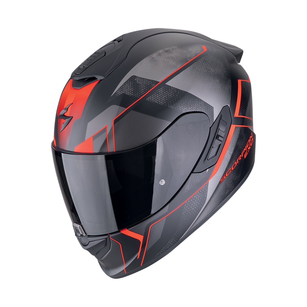 Casco Scorpion Integral Exo-1400 Evo Ii Air Intensio Negro Mate-Rojo