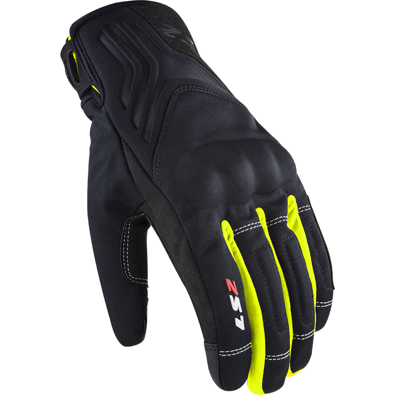 [70021W0154S] LS2 JET 2 MAN GLOVES BLACK H-V YELLOW (S)