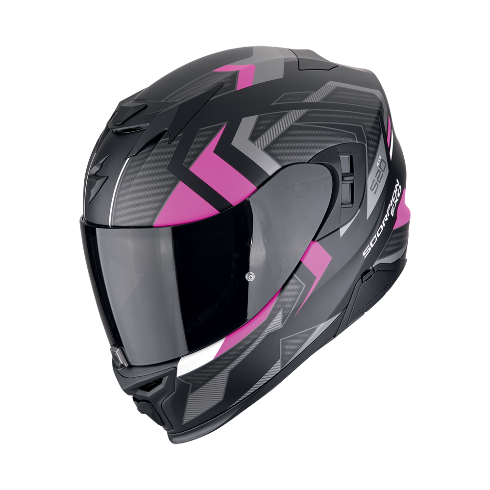 Casco Scorpion Integral Exo-520 Evo Air Sensus Negro Mate-Rosa