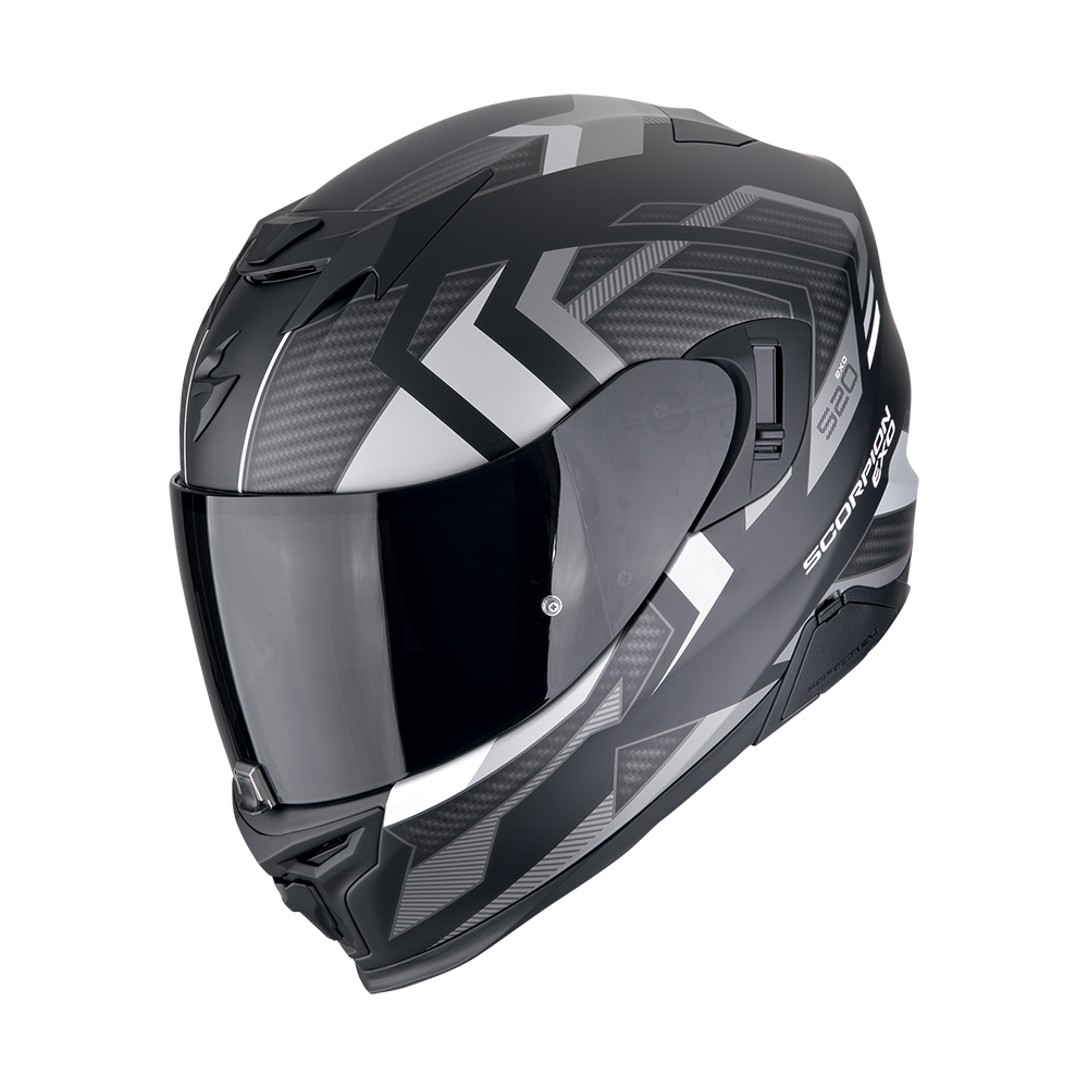 Casco Scorpion Integral Exo-520 Evo Air Sensus Negro Mate-Plata