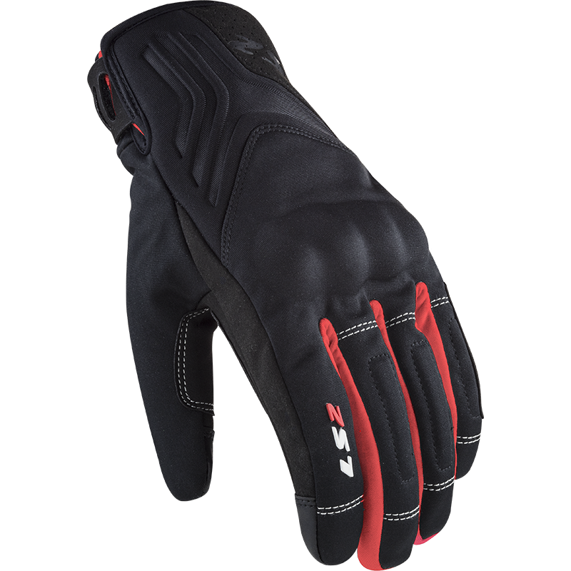 [70021W0132S] Guantes Moto LS2 Jet 2 Hombre Negro Rojo (S)