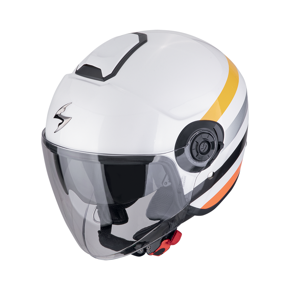 Casco Scorpion Jet Exo-City Ii Bee Blanco-Amarillo