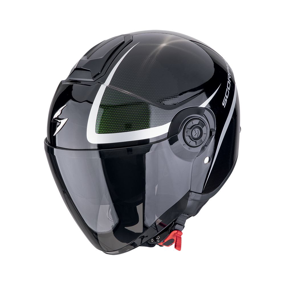 Casco Scorpion Jet Exo-City Ii Intercity Camaleón negro