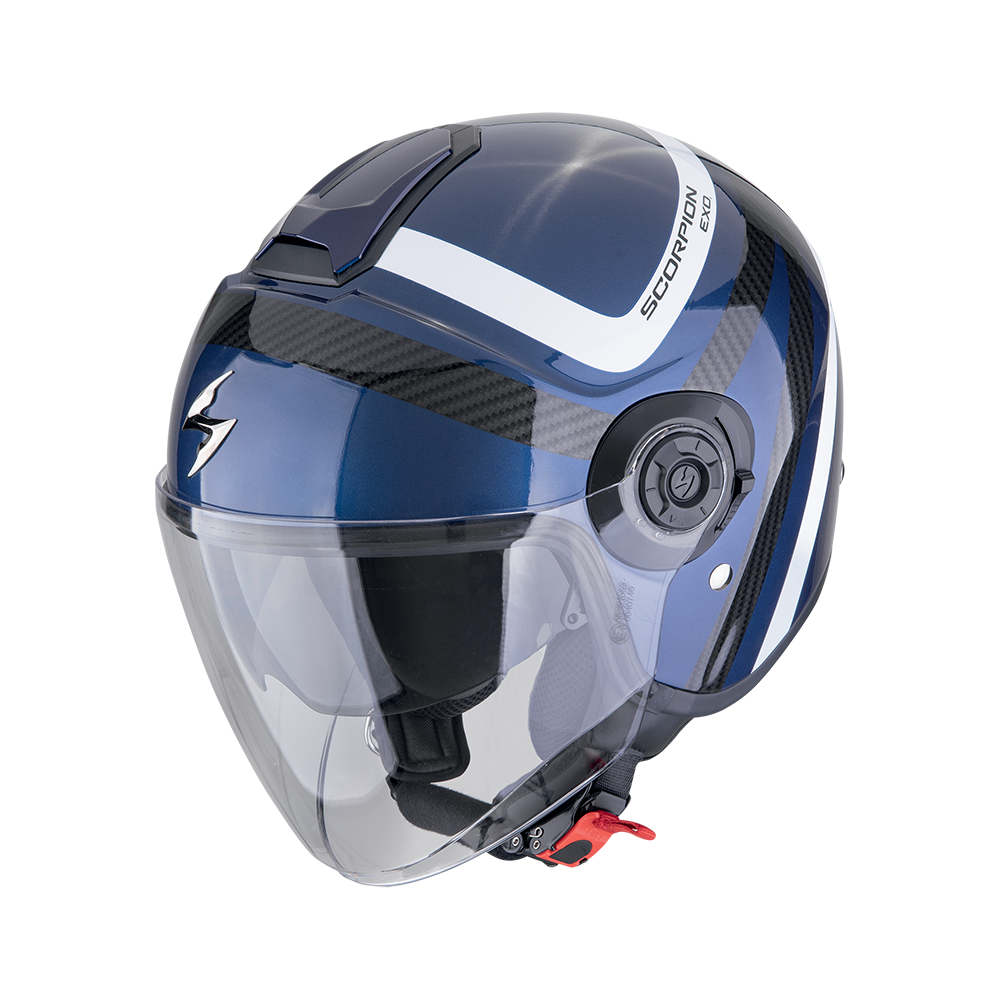 Casco Scorpion Jet Exo-City Ii Riva Azul-Negro