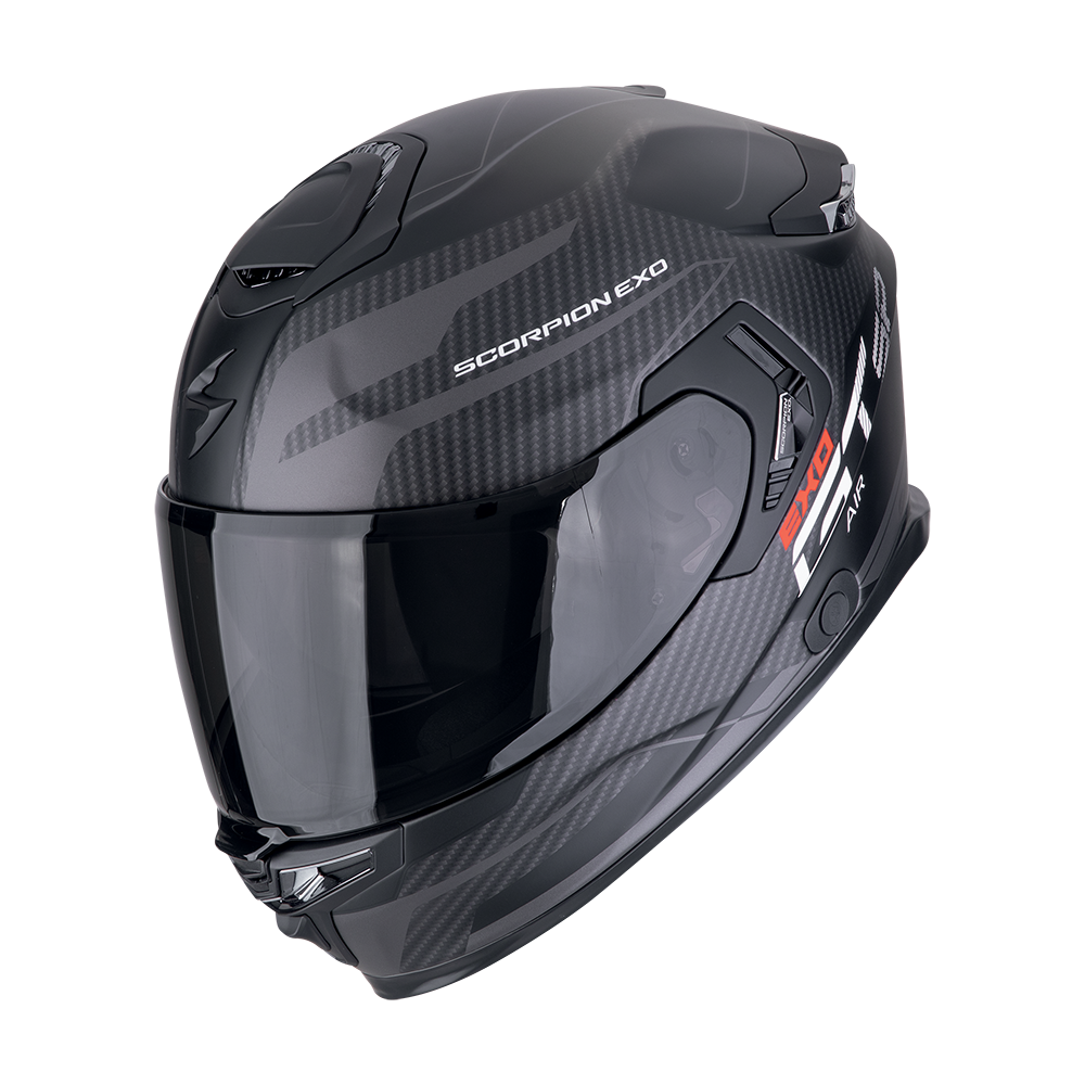 Casco Scorpion Integral Exo-Gt Sp Air Flex Negro Mate-Plata