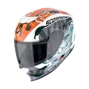 Casco Scorpion Infantil Exo-Jnr Air The4Elements Blanco-Azul-Naranja