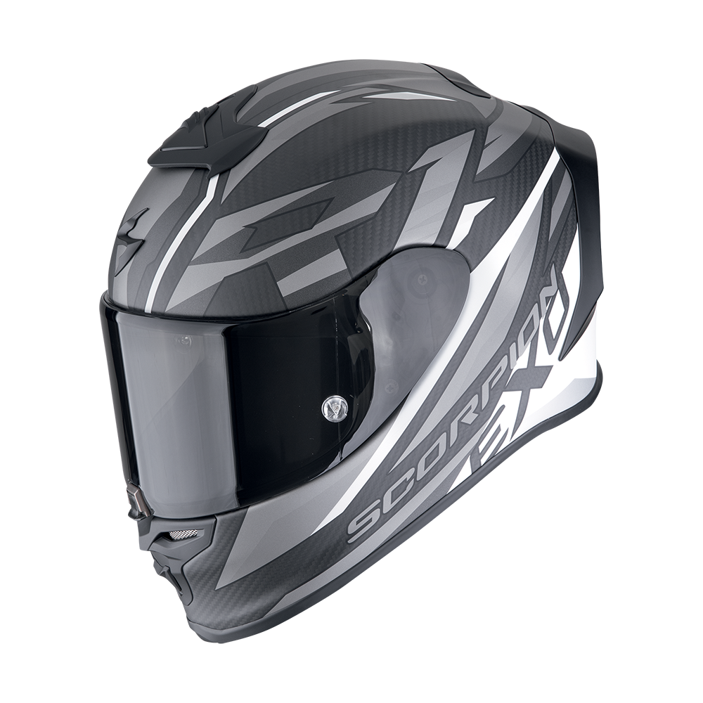 Casco Scorpion Integral Exo-R1 Carbon Air Runner Negro Mate-Blanco