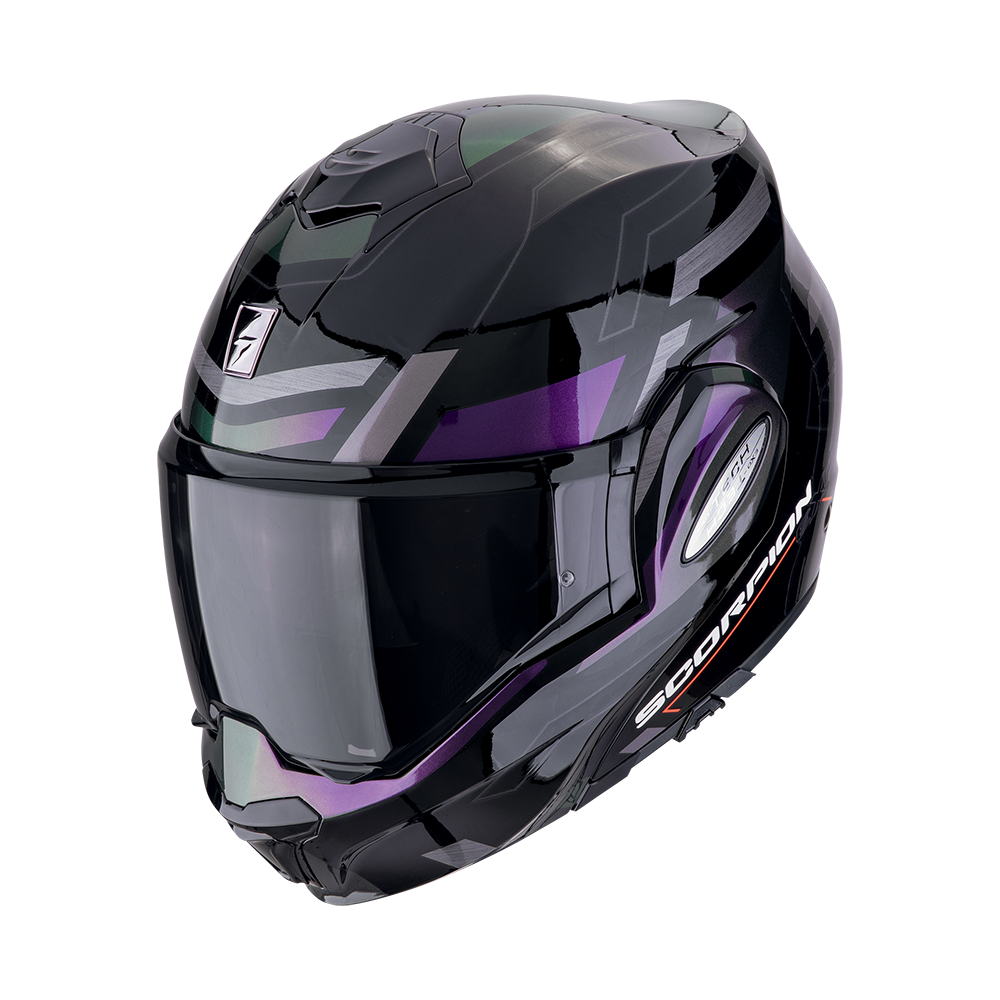 Casco Scorpion Modular Exo-Tech Evo Conquer Camaleón negro