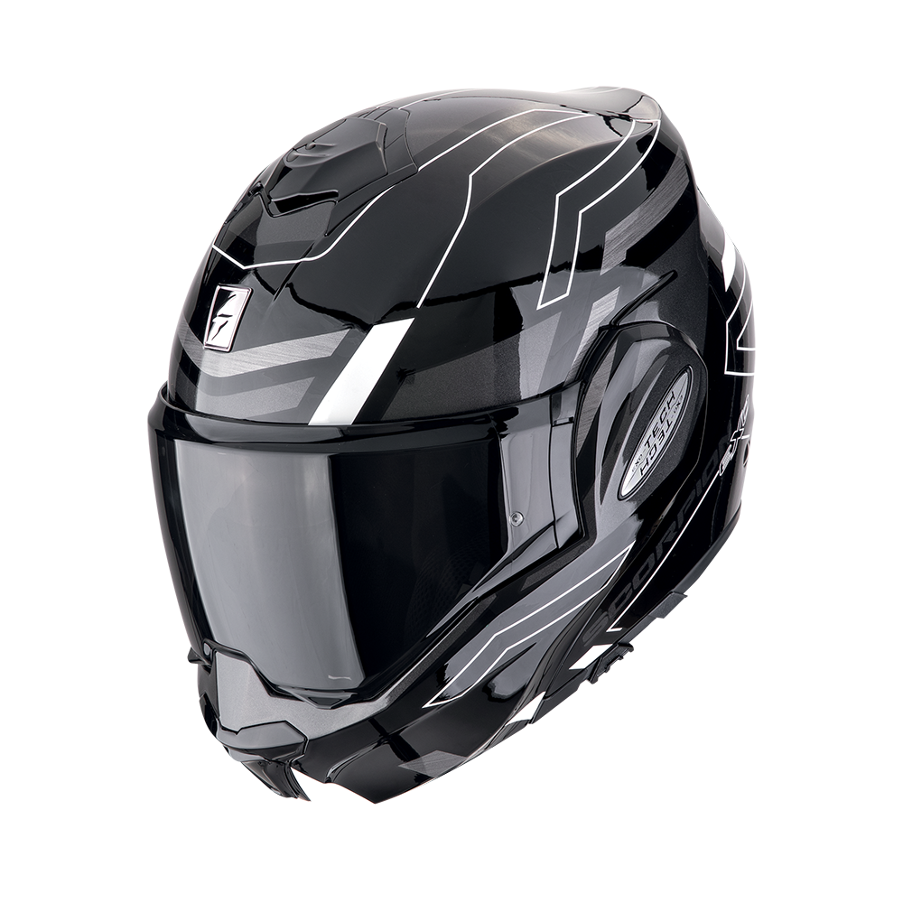 Casco Scorpion Modular Exo-Tech Evo Conquer Negro-Blanco