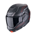 Casco Scorpion Modular Exo-Tech Evo Conquer Negro Mate-Rojo