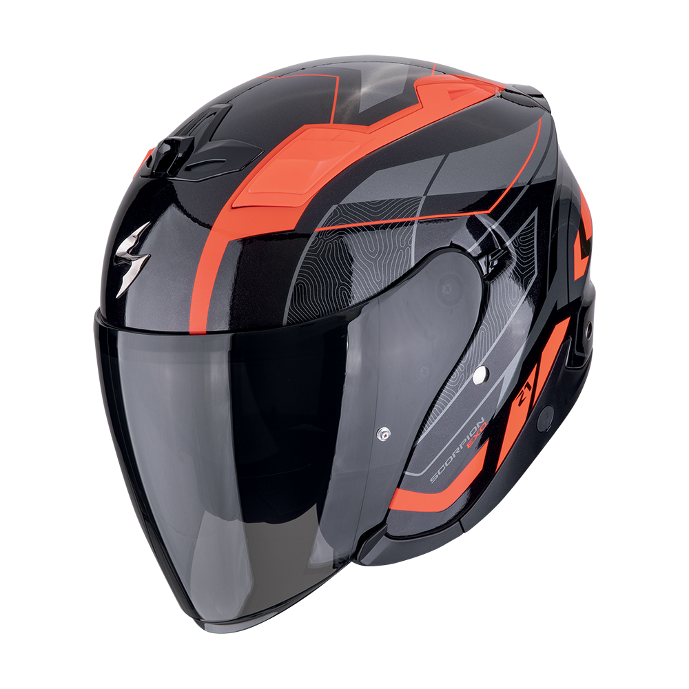 Casco Scorpion Jet Exo-Z1 Vue Negro-Rojo