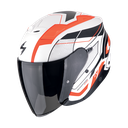 Casco Scorpion Jet Exo-Z1 Vue Blanco Mate-Rojo-Negro