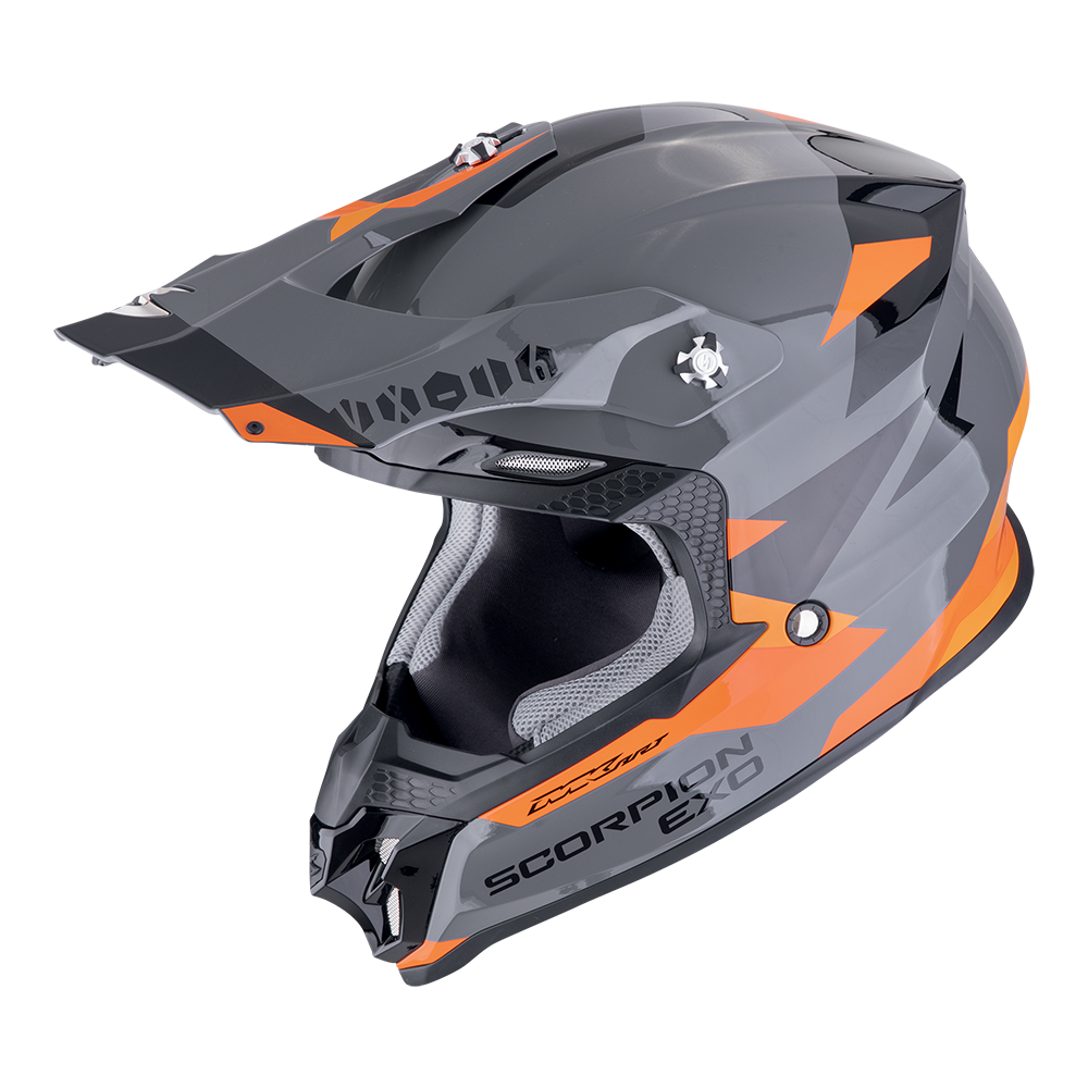 Casco Scorpion Off Road Vx-16 Evo Air Rod Gris-Naranja