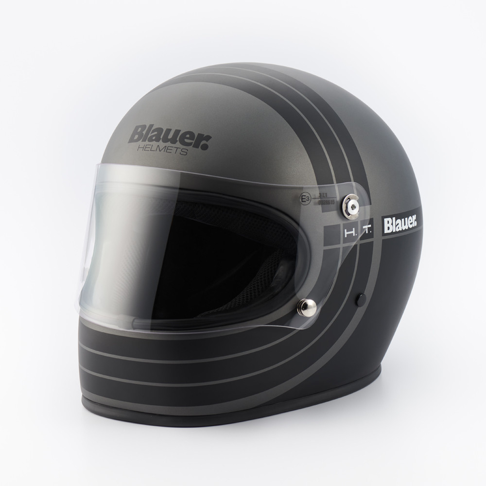 Casco Jet Blauer 80's 06 Titanio