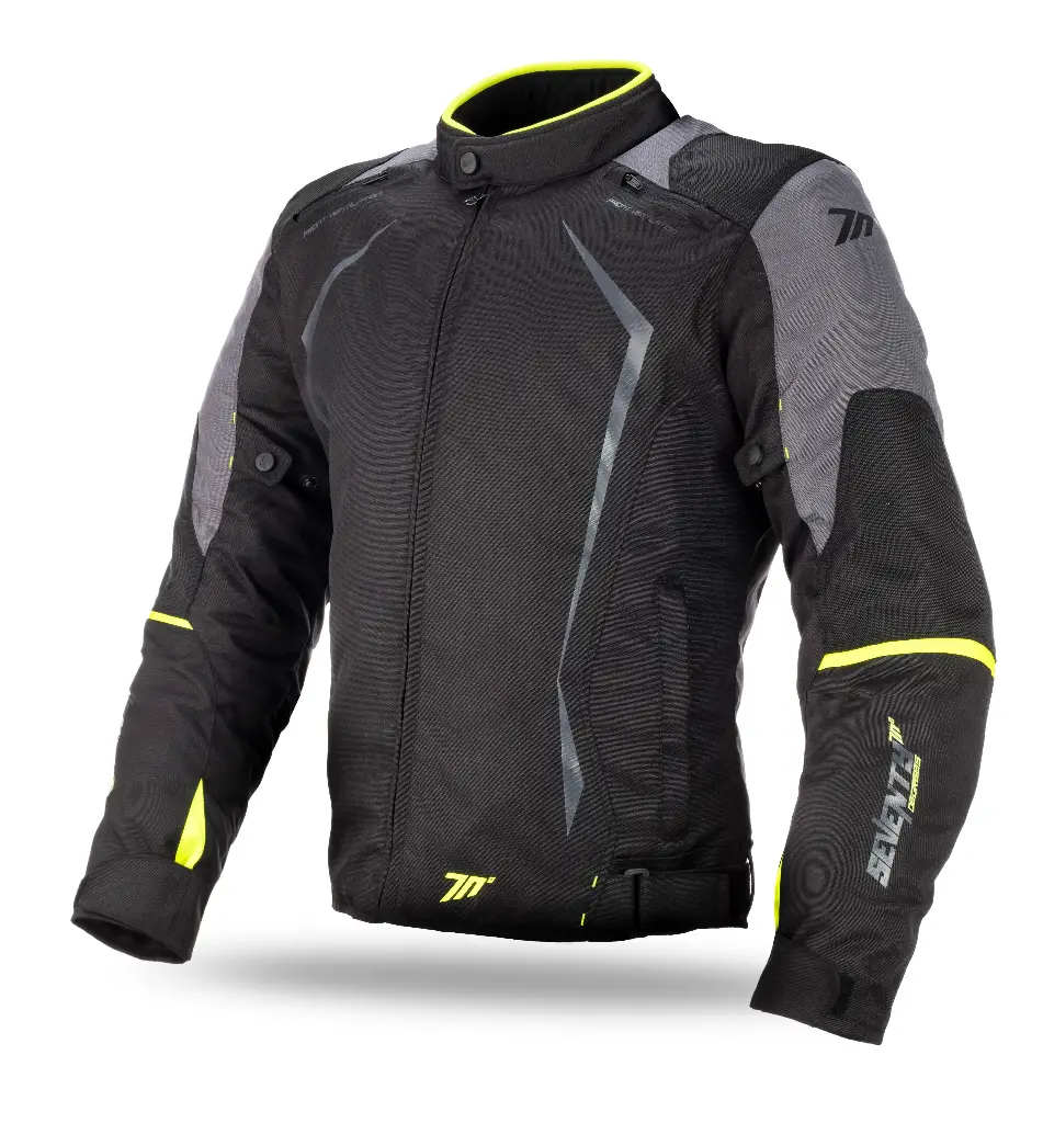 Chaqueta Seventy Degrees Sd-Jr47 Invierno Racing Hombre Negra/Gris/fluor
