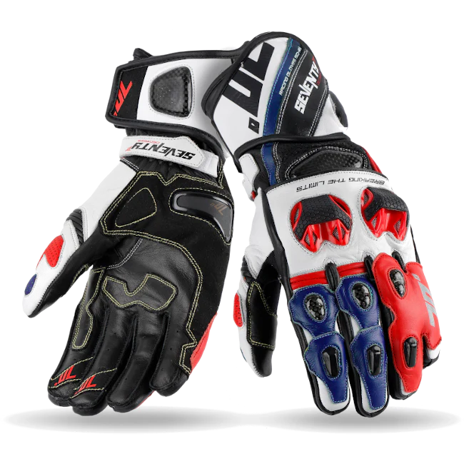 Guante Seventy Degrees Sd-R12 Verano Racing Hombre Negro/Rojo/Azul