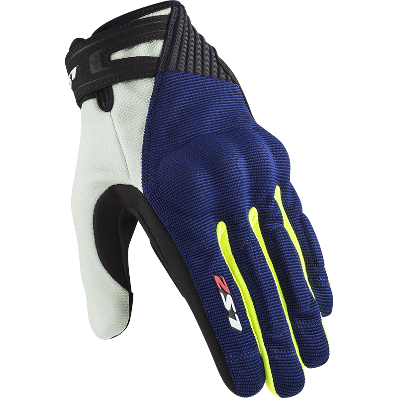 [70011F0126S] Guantes Hombre LS2 DART 2 H-V Azul Amarillo (S)