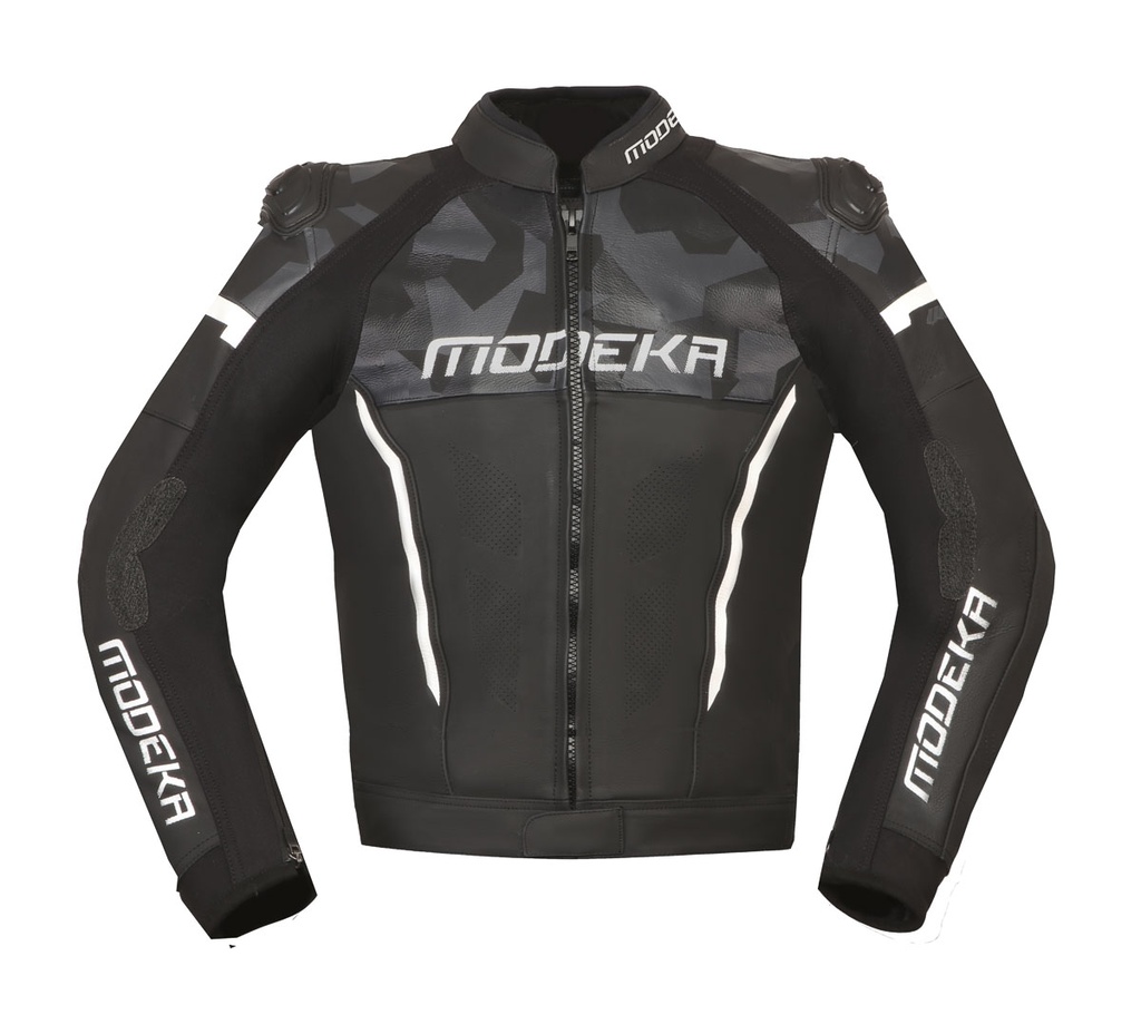 Modeka Valiant Jacket Black-And-White
