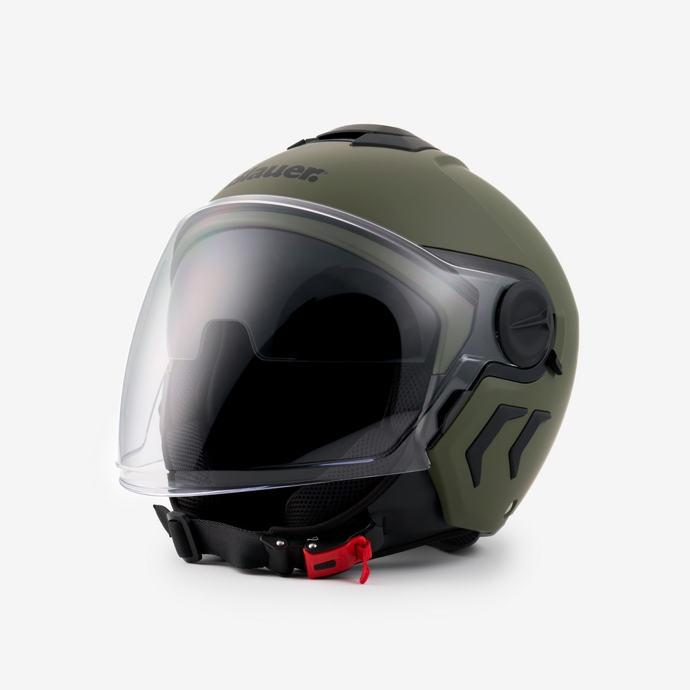 Casco Jet Blauer Demi Jet DJ-01 Monocolor Verde Mate