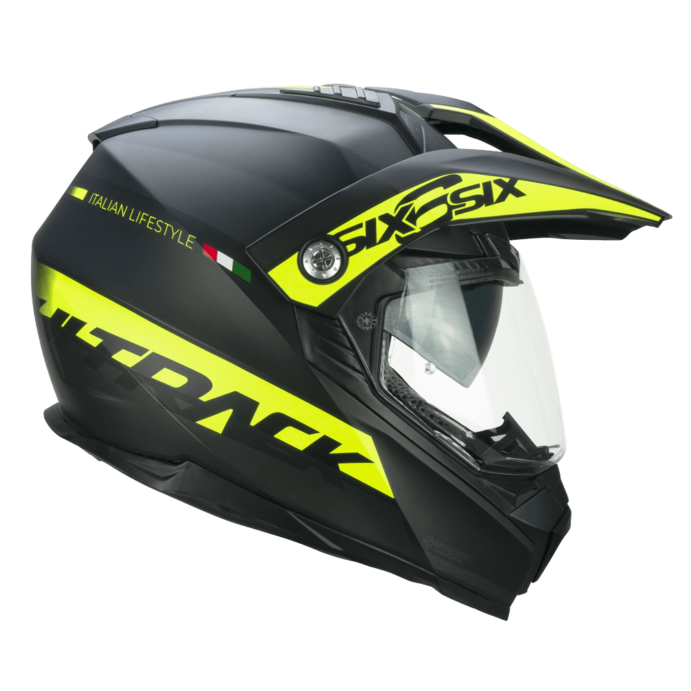 Casco integral CGM 666S TWIN HITRACK Negro Amarillo fluorescente mate
