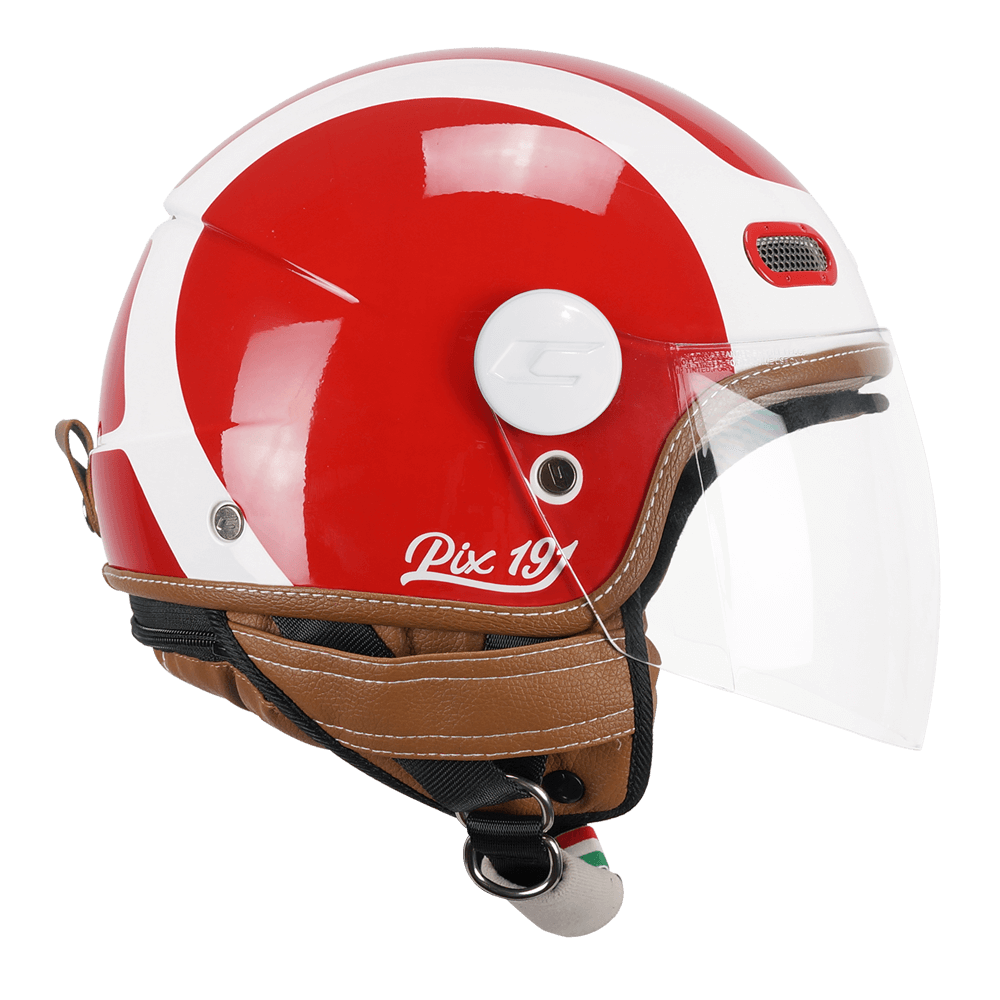 Casco jet CGM 191G PIX SPRINT Rojo Blanco largo