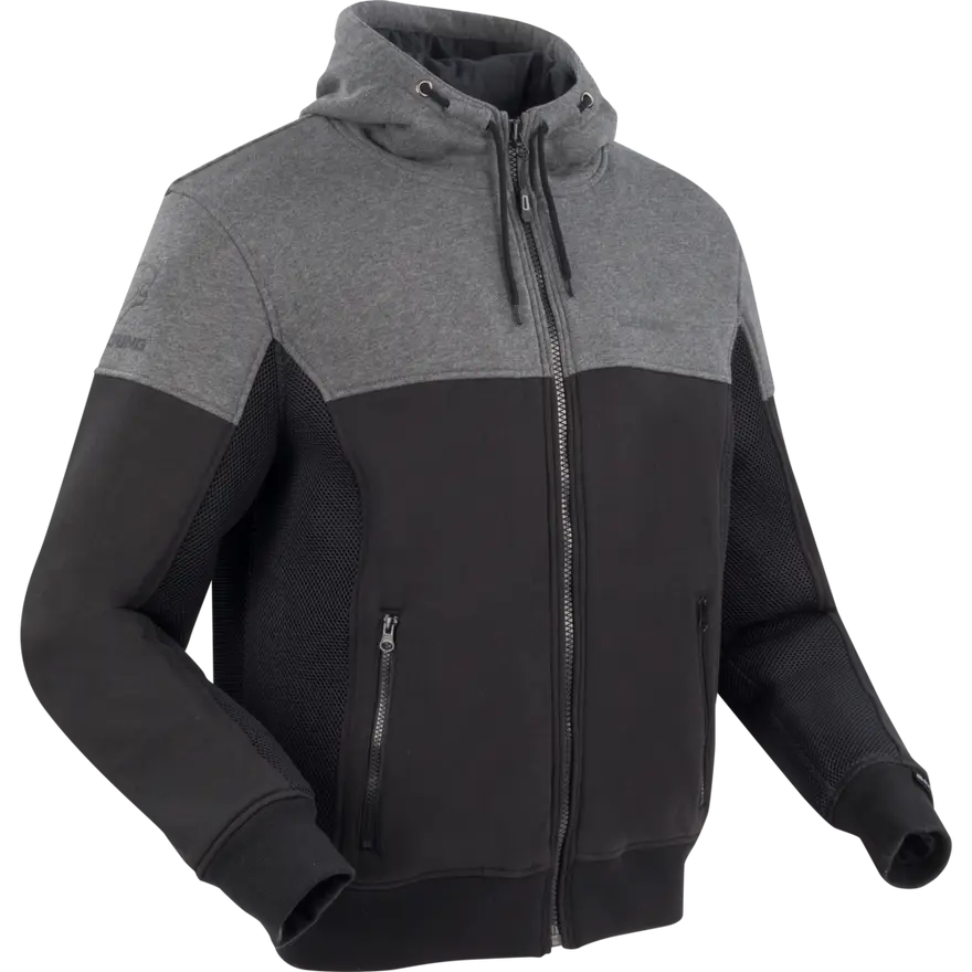 [BTB1698S] Chaqueta Bering Hoodiz Ventilado Negro/Antracita (S)