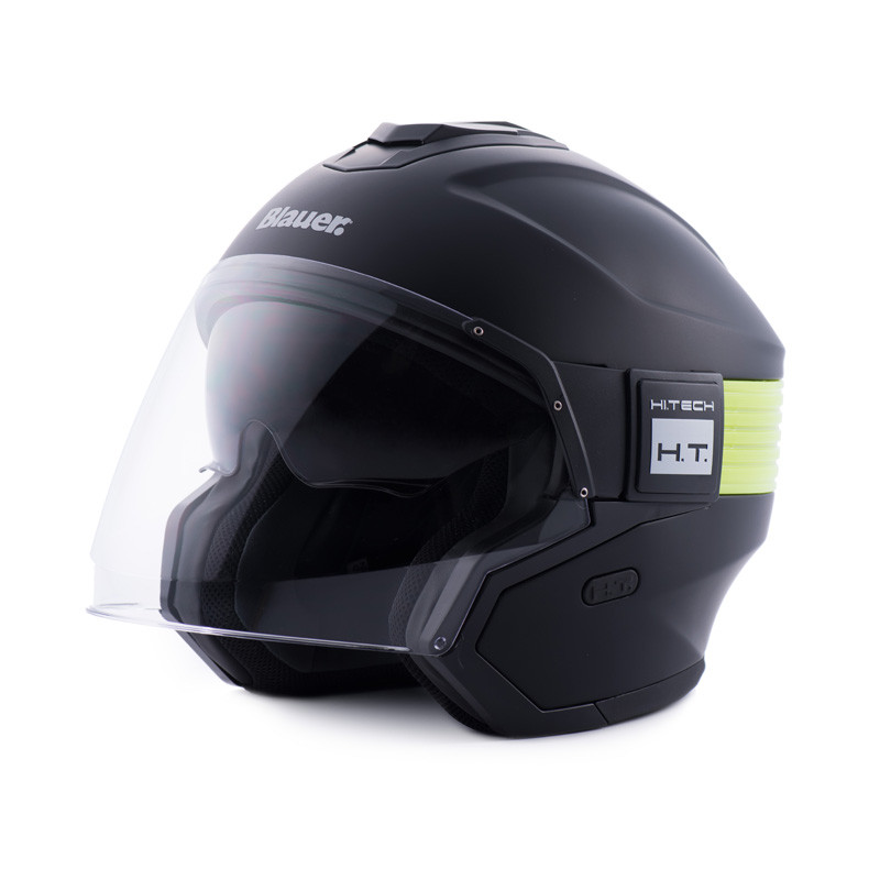 [CBHACK0012] Casco Jet Blauer Hacker Negro Negro Amarillo Fluor (XS)