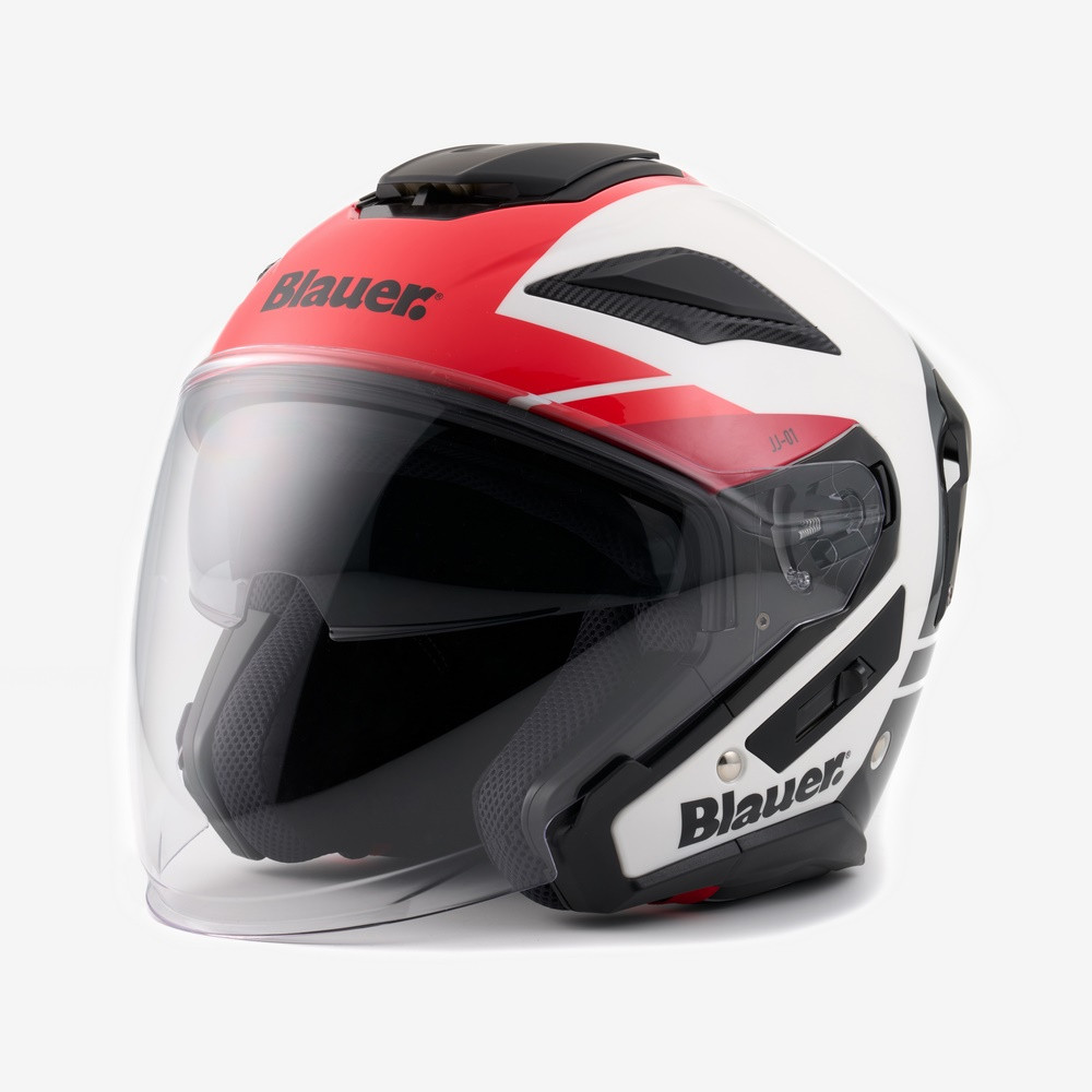 Casco Jet Blauer Jet JJ-01 Blanco Rojo
