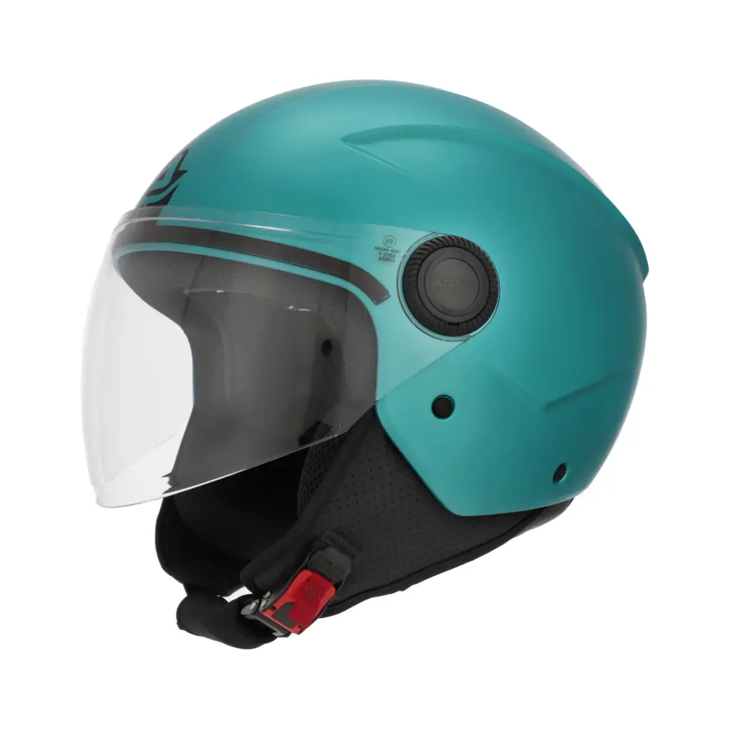 Casco Jet Acerbis Brezza turquesa metalizado