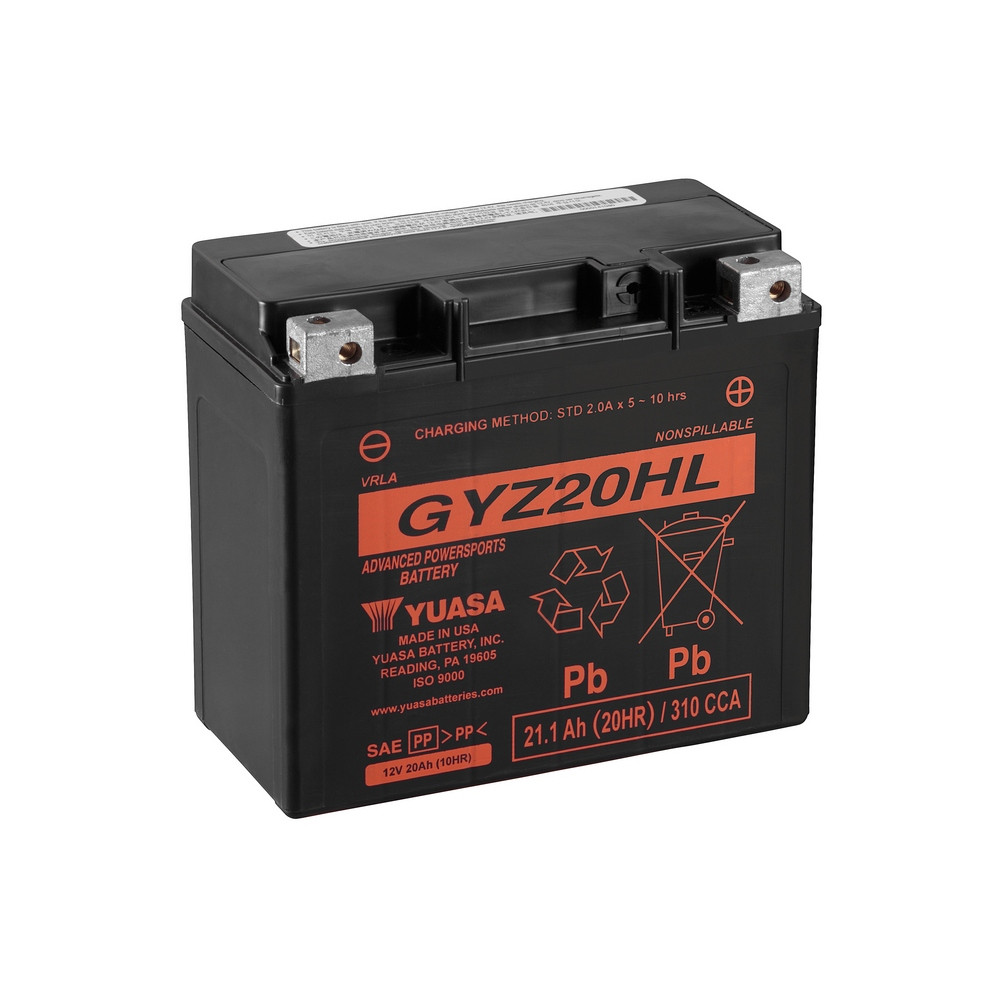 [BYGYZ20HL] Batería Yuasa Alto Rendimiento Sin Mantenimiento GYZ20HL WC