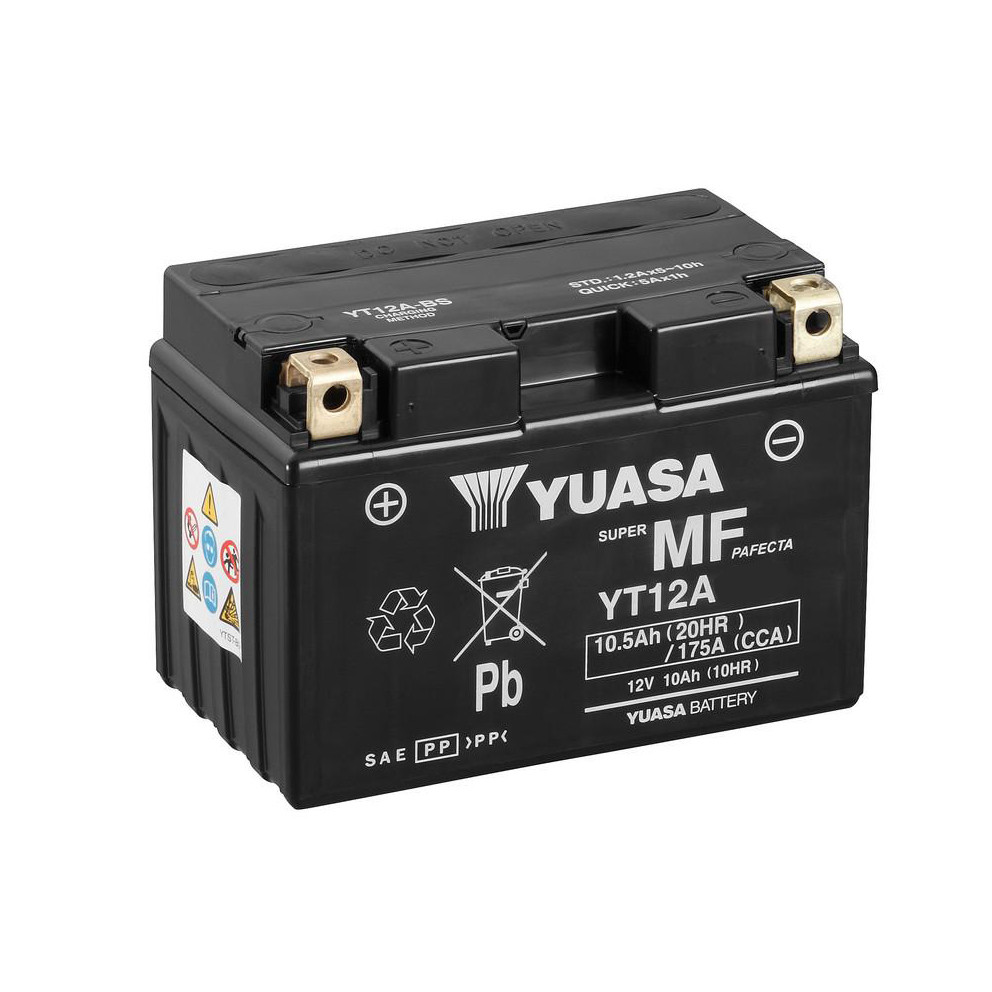 Batería Yuasa YT12A-WC Sin Mantenimiento Wet Charge