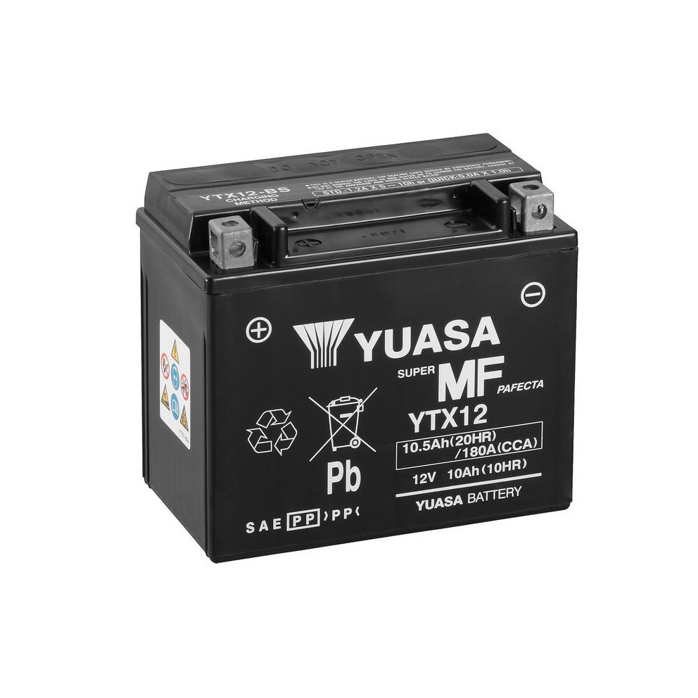 Yuasa Batería Yuasa Tipo Sin Mantenimiento Wet Charge Ytx12 Wc (4)