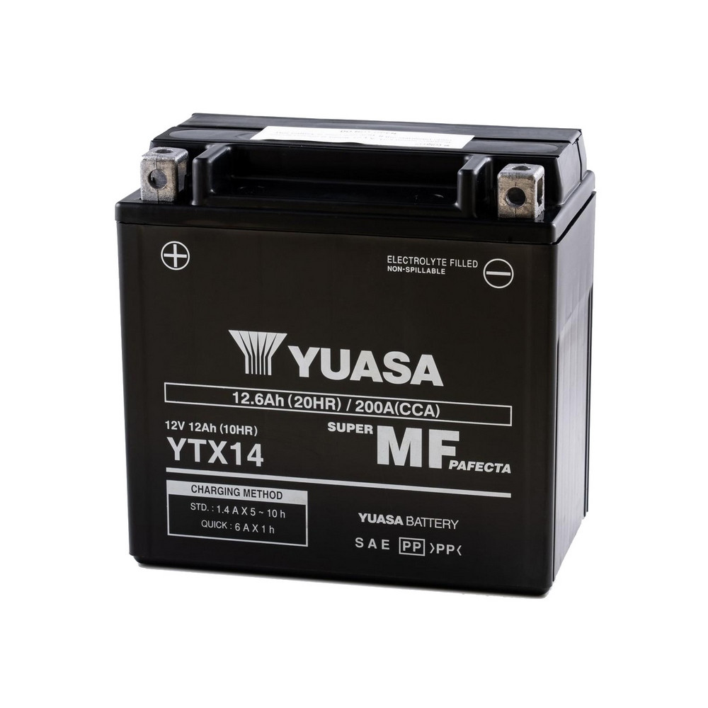 Yuasa Batería Yuasa Tipo Sin Mantenimiento Wet Charge Ytx14 Wc (4)