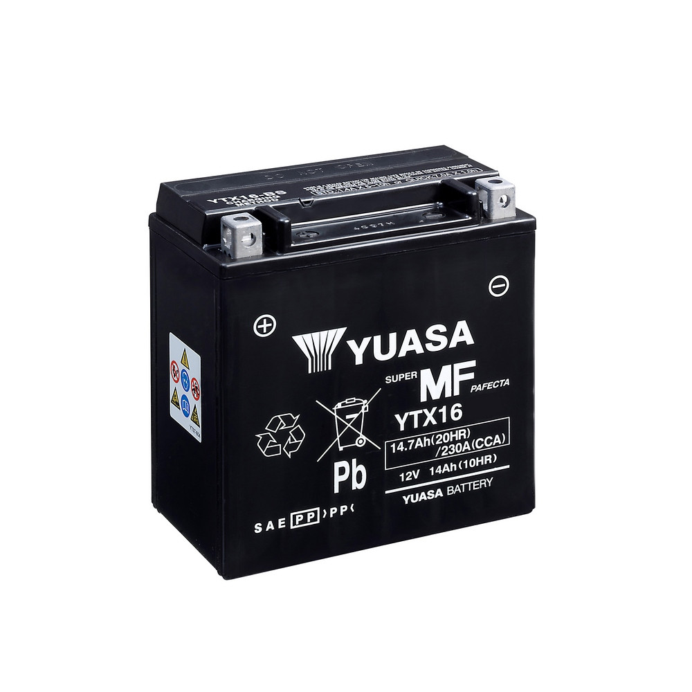 Yuasa Batería Yuasa Tipo Sin Mantenimiento Wet Charge Ytx16 Wc (4)