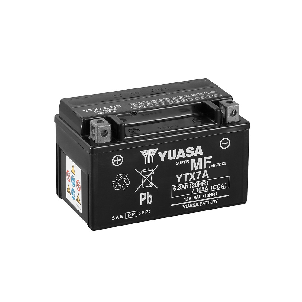 Batería Yuasa YTX7A-WC Sin Mantenimiento Wet Charge