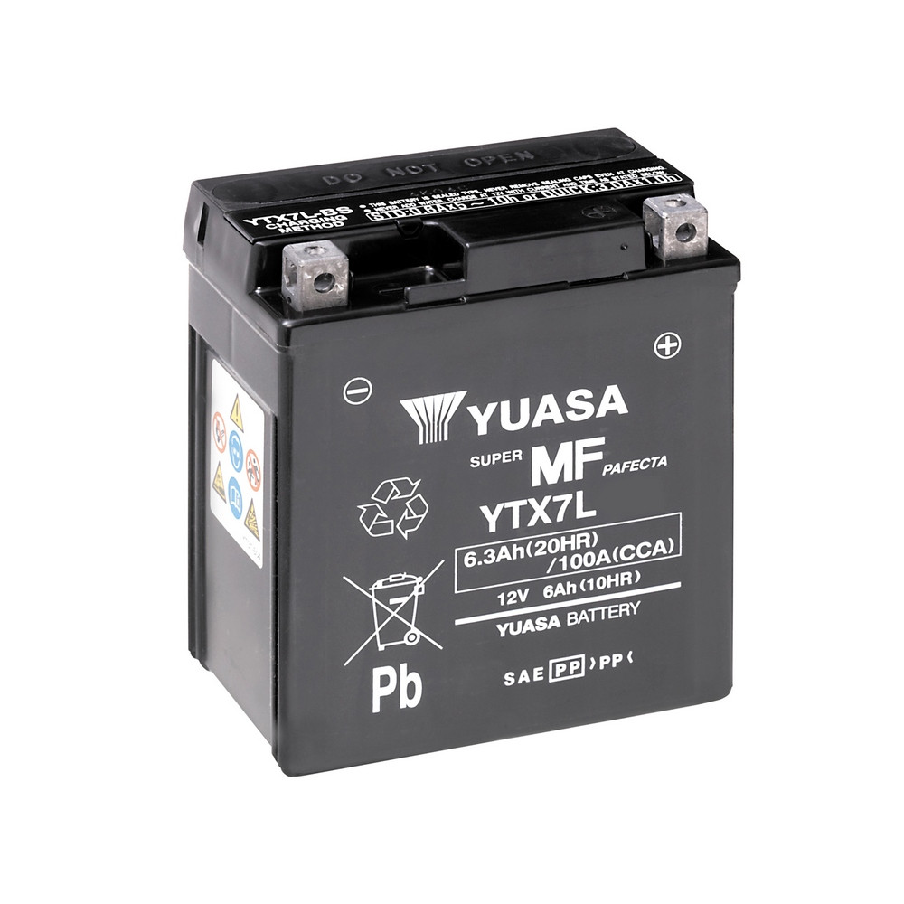 Batería Yuasa YTX7L-WC Sin Mantenimiento Wet Charge