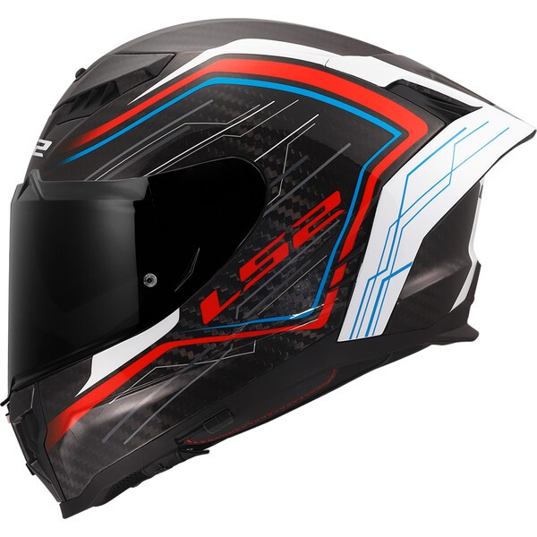 [1680754023XL] Casco Moto Integral LS2 FF807 Dragon Subic Blanco Azul Rojo (3XL)