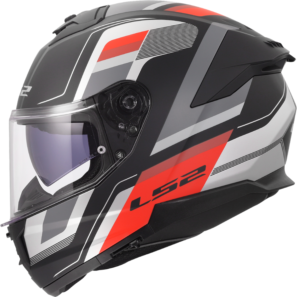 LS2 FF808 STREAM II VINTAGE RED-06 Negro Gris