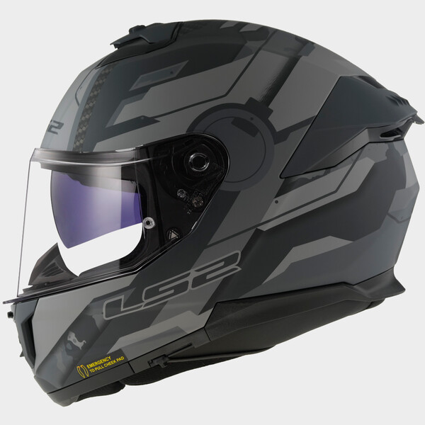 LS2 FF808 STREAM II SHADOW M.TITANIUM GREY-06 XXS