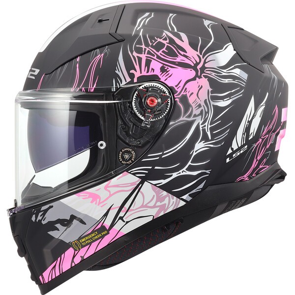[1681127113XL] Casco Moto Integral LS2 FF811 Vector II Darflo Negro Rosa (3XL)