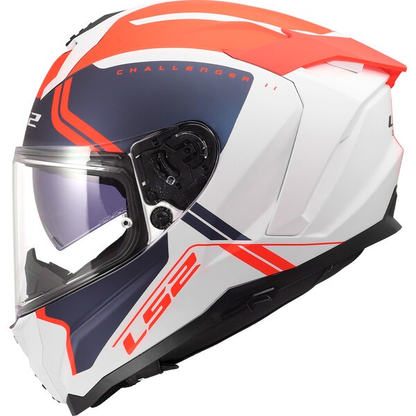 Casco Moto Integral LS2 FF817 Challenger II Titan Blanco Azul Rojo