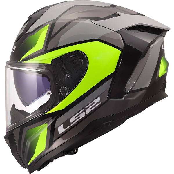 Casco Moto Integral LS2 FF817 Challenger II Viper Gris Amarillo